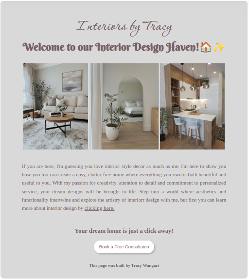 Interior design website